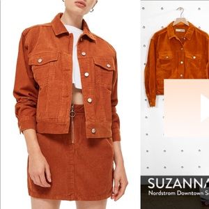 Boxy corduroy cropped jacket